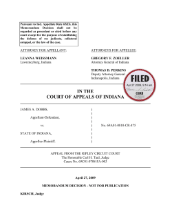 James A. Dobbs v. State of Indiana
