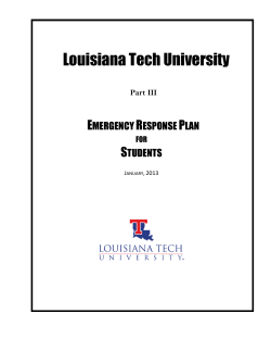 Emergency Response Plan - Louisiana Tech University
