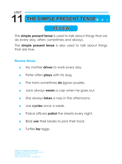 11 the simple present tense