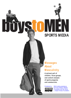 Boys to Men - Sports Media Messages About Masculinity