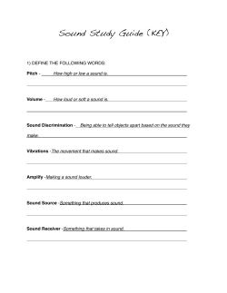 Sound Study Guide Key
