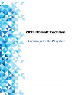 2015 OSIsoft TechCon Cooking with the PI System