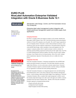 EURO PLUS NiceLabel Automation Enterprise Validated