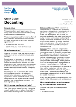 Decants - Southern Housing Group