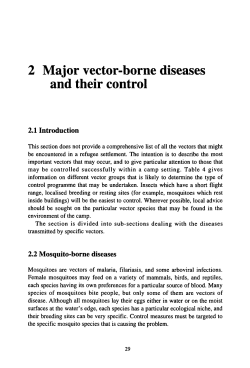 2 Major vector-borne diseases and their control