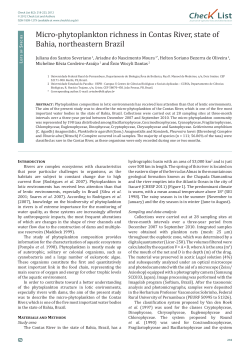 Chec List Micro-phytoplankton richness in Contas River, state of