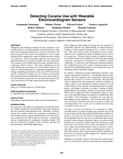 Detecting cocaine use with wearable electrocardiogram sensors