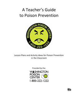 A Teacher`s Guide to Poison Prevention