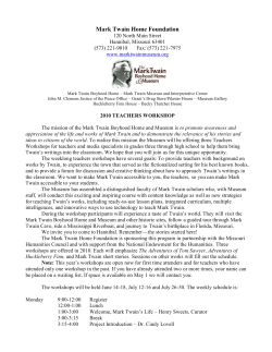 Mark Twain Home Foundation - Missouri Humanities Council