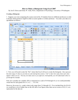 How to Make a Histogram Using Excel 2007