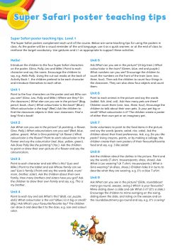 the teaching tips for Levels 1, 2 and 3.