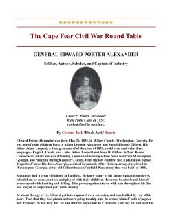 E. Porter Alexander - Cape Fear Civil War Round Table