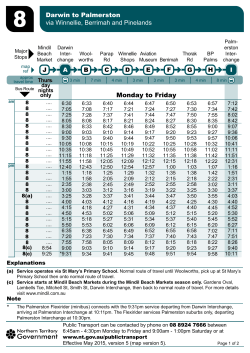 Route 8 Darwin to Palmerstone