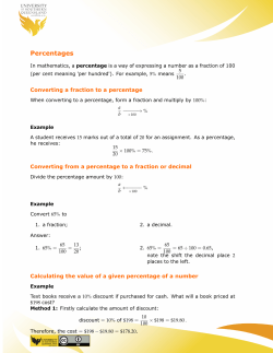 Percentages