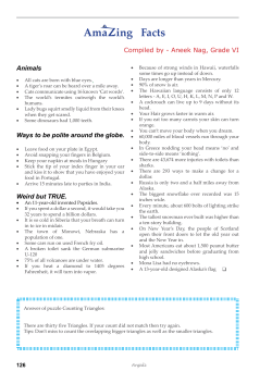 Amazing Facts Compiled by