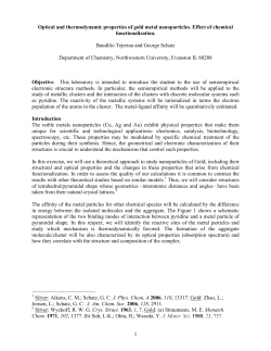1 Optical and thermodynamic properties of gold metal
