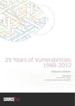 25 Years of Vulnerabilities: 1988-2012