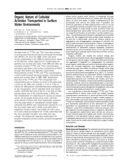 Organic Nature of Colloidal Actinides