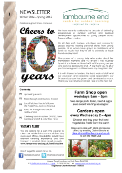 NEWSLETTER - Lambourne End