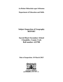 Subject Inspection Report - Geography - 2015