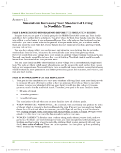 Simulation: Increasing Your Standard of Living in Neolithic Times