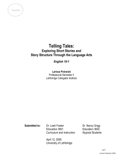 Telling Tales - University of Lethbridge