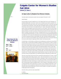 Fall 2014 - Colgate University