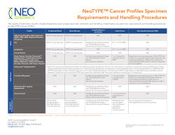 NeoTYPE™ Cancer Profiles Specimen