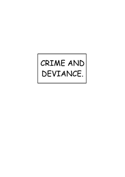 Crime and Deviance - Sociology Central