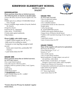 Supply List 16 17 - Iowa City Community School District