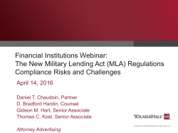 Financial Institutions Webinar