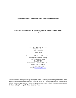 Cooperation among Ugandan Farmers