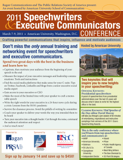 Executive Communicators 2011 Speechwriters