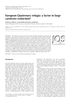 European Quaternary refugia: a factor in large carnivore extinction?