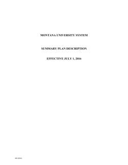 Summary Plan Description (effective 7/1/2016-6/30