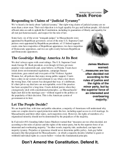 Responding to claims of `judicial tyranny`