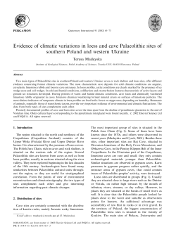 Evidence of climatic variations in loess and cave Palaeolithic sites of