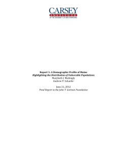 A Demographic Profile of Maine