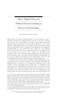 Elites, Single Parties and Political Decision-making in Fascist