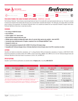 fire rated frames for 45/60/120 minute applications