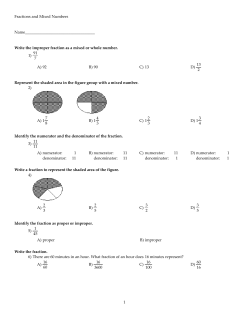 Fractions and Mixed Numbers