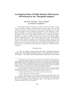 An Empirical Study of Public Defender Effectiveness