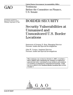 Security Vulnerabilities at Unmanned and Unmonitored US Border