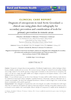 Diagnosis of osteoporosis in rural Arctic Greenland: a clinical case