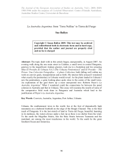 Terra NulliusГ to Tierra del Fuego Sue Ballyn