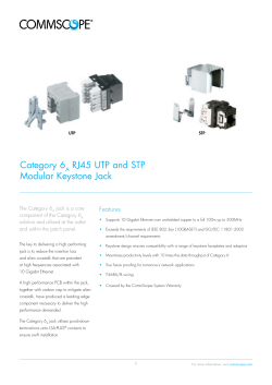Category 6A RJ45 UTP and STP Modular