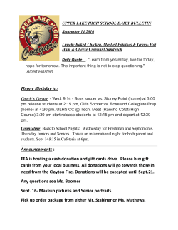 Happy Birthday to - Upper Lake High School