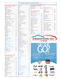 Channel Line-up with a Set Top Box/DVR effective 5/20/2016