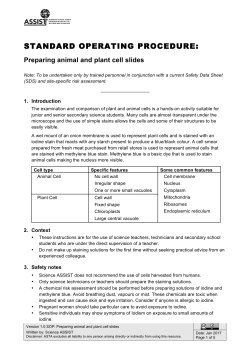 Preparing animal and plant cell slides