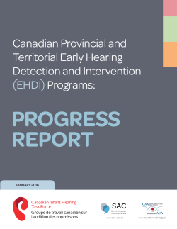 Canadian Provincial and Territorial Early Hearing Detection and